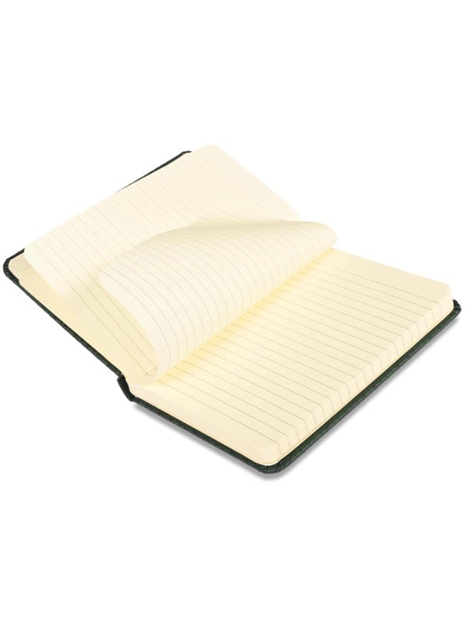 FIS® Executive Notebook, Italian PU Materials, A6 Size(105x148mm,) Round Corners, 96 Sheets, Single Ruled, 70gsm Italian Ivory Paper with Elastic Band Closure, 1 Piece, Green Color-FSNBEXA6GRD4 - Image 5